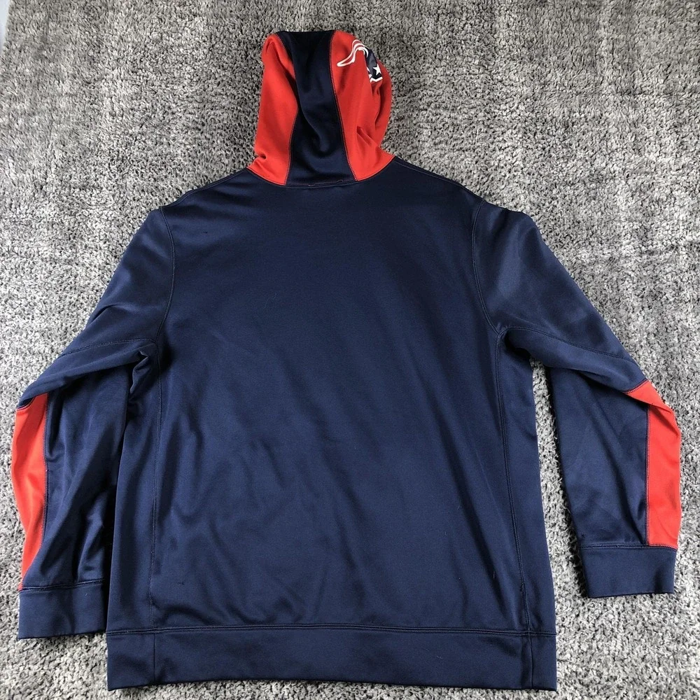New England Patriots Sweatshirt Mens XL Blue NFL Football Nike Therma Fit